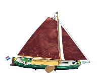 Billing Boats Friese Tjalk "Skutsje" houten scheepsmodel 1:36 - thumbnail