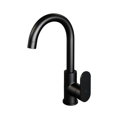 Wastafelmengkraan Brauer Black Edition Coldstart Opbouw Hoog Gebogen Platte Hendel Mat Zwart Wastafelmengkraan Brauer Black Edition Coldstart Opbouw Hoog Gebogen Platte Hendel Mat Zwart