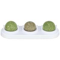 Kattenspeeltje Trixie Wit Groen Ballen - thumbnail