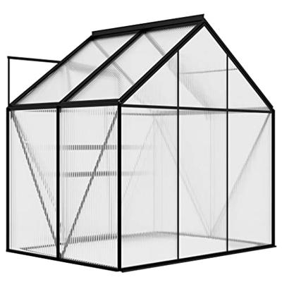 VidaXL Tuinkas 2,47 m³ aluminium antracietkleurig