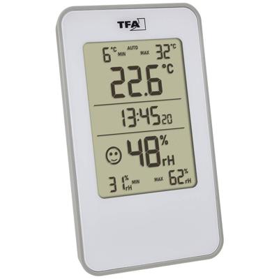TFA Dostmann Digitales Thermo-Hygrometer 30.5057.02 Thermo- en hygrometer Wit