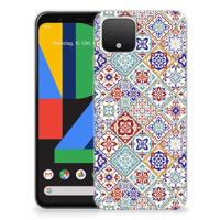 Google Pixel 4 TPU Siliconen Hoesje Tiles Color - thumbnail
