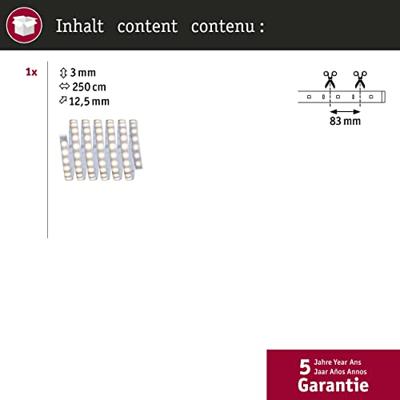 Paulmann 70549 LED-strip uitbreidingsset Met connector (male) 24 V 2.5 m Warmwit 2.5 m Paulmann 70549 LED-strip uitbreidingsset Met connector (male) 24 V 2.5 m Warmwit 2.5 m