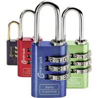 Burg Wächter 2er Set Duo 88 20 F SB Hangslot Blauw, Groen, Rood, Zwart Cijferslot - thumbnail