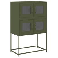 Hoge kast 68x39x107 cm staal olijfgroen - thumbnail