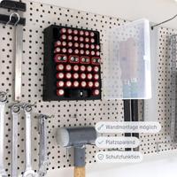 ANSMANN Premium accubox voor 4 Mignon AA of Micro AAA batterijen en batterijen – bewaardoos ter bescherming en transport 48 accubox + tester. 1 Stuk zwart - thumbnail