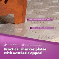 VidaXL Trap tread rechthoekig 4 pcs zilver 60 x 40 cm aluminium - thumbnail