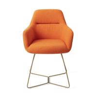 Jesper Home Kinko eetkamerstoel Tangerine beehive gold - thumbnail