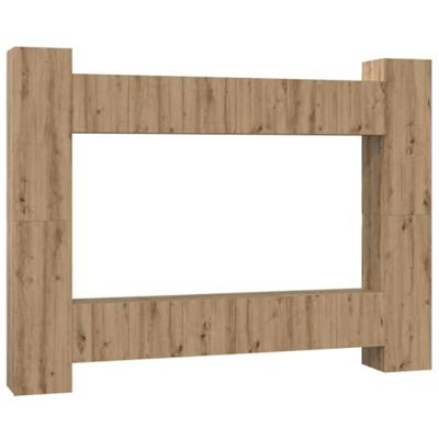Tv-meubelset 10 pcs Artisan Eiken 30,5 x 30 x 90 cm