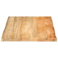 Tafelblad met natuurlijke rand 80x60x3,8 cm massief mangohout - thumbnail