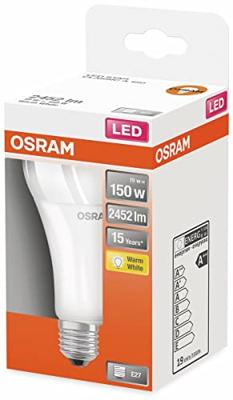OSRAM HOMELIGHTING 4058075245976 LED-lamp Energielabel E (A - G) E27 Peer 19 W = 150 W Warmwit (Ø x h) 68 mm x 147 mm Niet dimbaar 1 stuk(s)