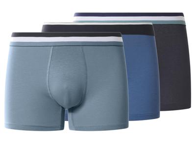 esmara Men Set van 3 heren boxers (Marineblauw/blauw/lichtblauw, XXL)