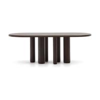 Kave Home Ovale Eettafel 'Mailen' Essenhout, 220 x 105cm, kleur Donkerbruin - thumbnail