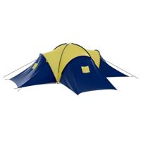 VidaXL Tent 9-persoons polyester blauw en geel - thumbnail
