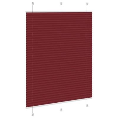 Pliss rolgordijn 105x150cm stofbreedte 104,4cm bordeauxrood
