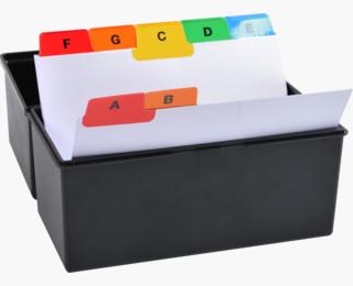 Exacompta tabbladen voor systeemkaartenbakken, 25 tabs, ft A7 Exacompta tabbladen voor systeemkaartenbakken, 25 tabs, ft A7