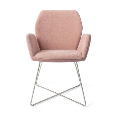 Jesper Home Eetkamerstoel 'Misaki' Cross Steel, kleur Anemone