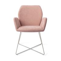 Jesper Home Eetkamerstoel 'Misaki' Cross Steel, kleur Anemone - thumbnail