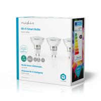 Nedis wifilw31crgu10 wi-fi smart led-lamp warm wit gu10 3-pack - thumbnail