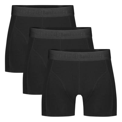 3-pak heren boxershorts - Black Ton - Bamboe heren onderbroeken - Mannen ondergoed zwart
