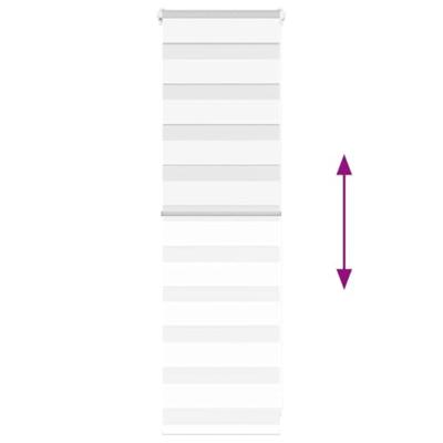 VidaXL Zebra rolgordijn 45x100 cm stofbreedte 40,9 cm polyester wit