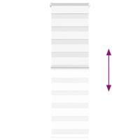 VidaXL Zebra rolgordijn 45x100 cm stofbreedte 40,9 cm polyester wit - thumbnail