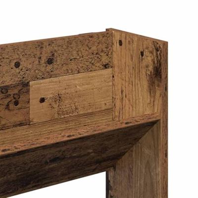 Wandschoenenkast 80x18x90 cm bewerkt hout oud houtkleurig