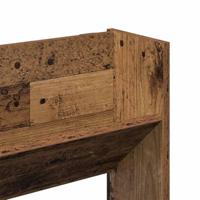 Wandschoenenkast 80x18x90 cm bewerkt hout oud houtkleurig - thumbnail