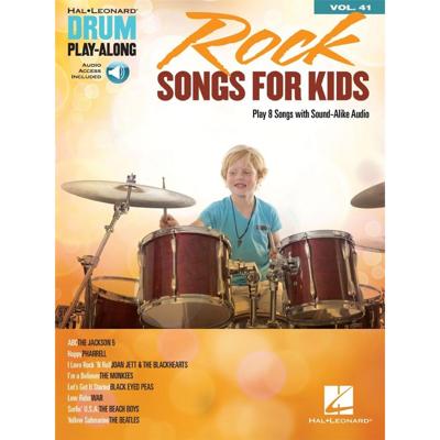 Hal Leonard Drum Play-along Rock songs for kids drumboek