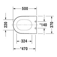 Duravit Toiletzitting verlengd wit - thumbnail