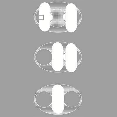 Inlegkruisjes wasbaar zonder sluiting zwart 3 Stuks