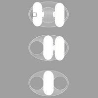 Inlegkruisjes wasbaar zonder sluiting zwart 3 Stuks - thumbnail