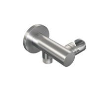 Wandhouder met geïntegreerde wateruitlaat RVS geborsteld PVD - thumbnail