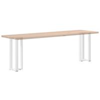 Console tafelpoten 2 st T-vormig 25x28x(72-73) cm staal wit - thumbnail