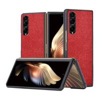 Lunso - Canvas cover hoes - Samsung Galaxy Z Fold3 - Rood - thumbnail