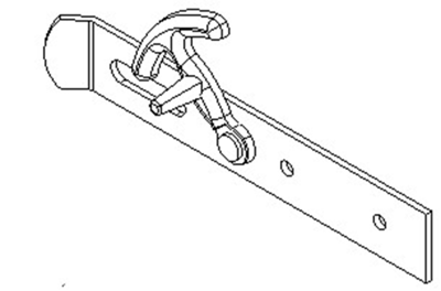 Waelbers Overslag met hevel 300mm, blauw verzinkt (GV) - 10 Stuk(s) - 0221.32