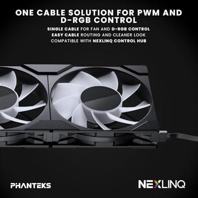 Phanteks PH-F120M25R_G2_DBK01_3P PC-ventilator Zwart (b x h x d) 120 x 25 x 120 m Phanteks PH-F120M25R_G2_DBK01_3P PC-ventilator Zwart (b x h x d) 120 x 25 x 120 m