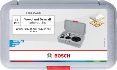 Bosch Accessoires Gatzaagset met verzinkboor voor hout en gipsplaat | 22; 25; 29; 35; 38; 44; 51; 68 x 15 mm - 2608594504 Bosch Accessoires Gatzaagset met verzinkboor voor hout en gipsplaat | 22; 25; 29; 35; 38; 44; 51; 68 x 15 mm - 2608594504