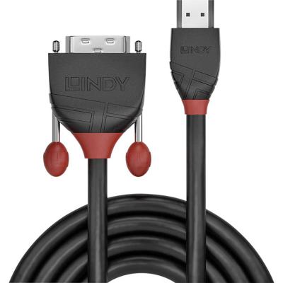 LINDY 36272 HDMI-kabel HDMI / DVI Adapterkabel HDMI-A-stekker, DVI-D 18+1-polige stekker 2.00 m Zwart LINDY 36272 HDMI-kabel HDMI / DVI Adapterkabel HDMI-A-stekker, DVI-D 18+1-polige stekker 2.00 m Zwart