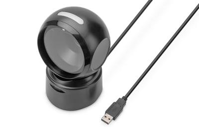 Digitus DA-81005 2D-barcodescanner Kabel 1D, 2D Laser Zwart Desktop USB