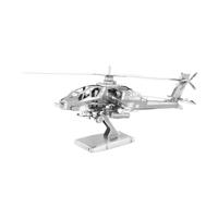 Eureka metal earth ah-64 apache zilver editie - thumbnail