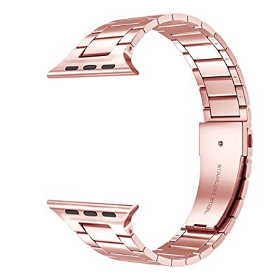 Stalen schakelband - Rosé goud - Geschikt voor Apple watch 44mm / 45mm / 46mm / 49mm