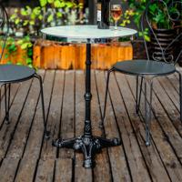 Artistiq Bistrotafel 'Kalman' Marmer, 57cm, kleur Wit - thumbnail