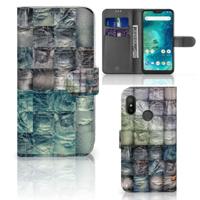 Wallet Case met Pasjes Xiaomi Mi A2 Lite Spijkerbroeken - thumbnail