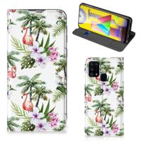 Samsung Galaxy M31 | Hoesje maken | Flamingo Palms - thumbnail
