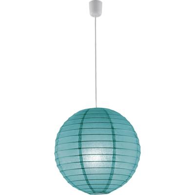 LED Hanglamp - Moderne Turquoise Hangverlichting - E27 Fitting - Papier