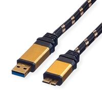 ROLINE GOLD USB 3.2 Gen 1 Kabel, USB A - Micro B, M/M, 2 m - thumbnail