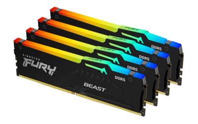 Kingston Beast RGB Werkgeheugenset voor PC DDR5 128 GB 4 x 32 GB 5200 MHz 288-pins DIMM KF552C40BBAK4-128 Kingston Beast RGB Werkgeheugenset voor PC DDR5 128 GB 4 x 32 GB 5200 MHz 288-pins DIMM KF552C40BBAK4-128
