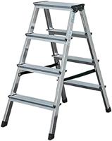 Krause Dopplo Dubbelzijdige trapladder Zilver - thumbnail