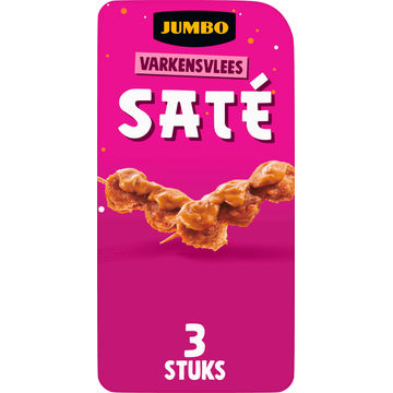 Jumbo Satestokjes Varkensvlees 3 Stuks Jumbo Satestokjes Varkensvlees 3 Stuks